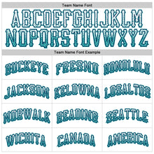 Load image into Gallery viewer, Custom White Teal-Navy Authentic Drift Fashion Baseball Jersey
