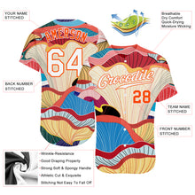 Load image into Gallery viewer, Custom White White-Orange 3D Pattern Design Flowers Authentic Baseball Jersey

